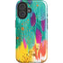Turquoise Brush Stroke by Etta Vee iPhone 16 Magsafe Impact Case